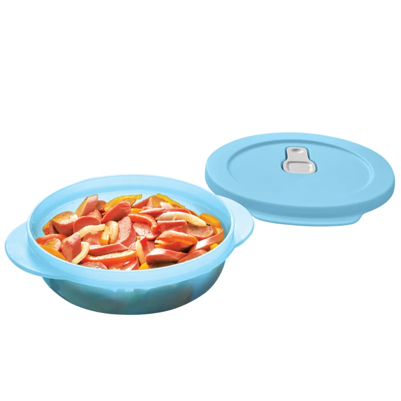 Botella Recipiente para Microondas Tupperware 390 ml azul .
