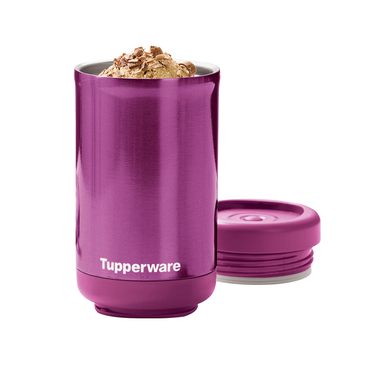 Termo Para Lunch De Acero Inoxidable Tupperware 475ml Morado Oscuro Violeta Termo Para Lunch De Acero Inoxidable Tupperware 475ml Morado Oscuro Violeta